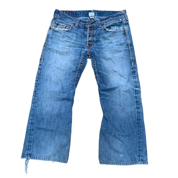 Vintage True Religion Jeans Size 36 BILLY GIANT BIG T Blue - Picture 6 of 8